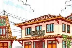 孤岛信使封面，灯塔下骑单车送信的少年与海雾