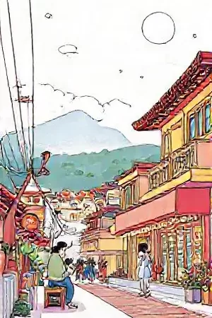 长夜灯官封面，提着灯笼的守夜人穿过空旷长街