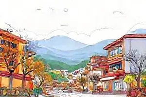 喵星食堂封面，橘猫趴在吧台边看厨师颠勺